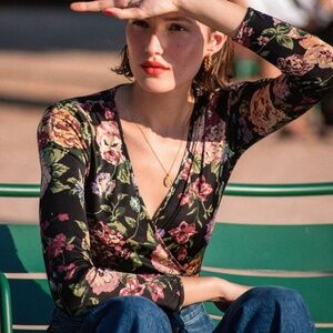 Rouje Paris Sade Wrap Top Size EU 34